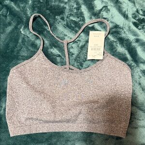 Buckle Gray Sports Bra